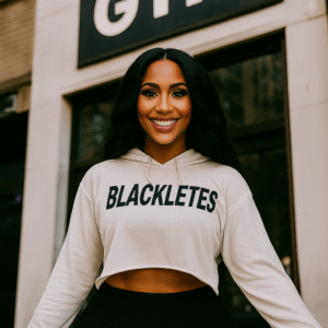 BLACKLETES WOMEN WHITE CROP TOP