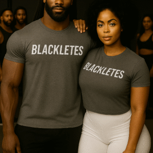 WHITE ON GREY BLACKLETES T SHIRT